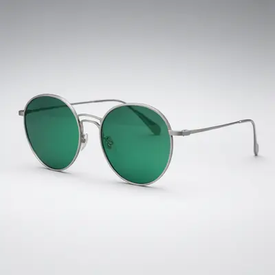 Очки ФУМЕРЧ с зелёными линзами Prism-Green в титановой оправе